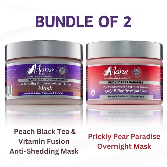 Peach Black Tea & Vitamin Fusion Mask and Prickly Pear Paradise Overnight Mask - Picture 1 of 4